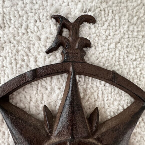 Rustic Cast Iron Compass Rose Wall Decor – Nautical Vintage Style - Picture 7 of 7